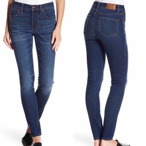 NWT Madewell 9” High Rise Skinny Dark Wash Denim Jeans Sz 24